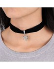 Handmade aksamitne koronki w stylu Vintage Choker naszyjnik dla kobiet kołnierz momenty naszyjnik Stretch Yin Yang jednorożec ur