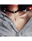 Wisiorek Choker naszyjnik czarny aksamitna pas pasek Tassel łańcuchy kobiety biżuteria w stylu Vintage okrągły Choker naszyjnik 