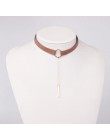 XIYANIKE nowy czarny aksamitny choker naszyjnik złoty łańcuch Bar Chokers naszyjnik dla kobiet collares mujer collier ras du cou