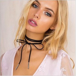 Koronkowy choker tatuaż naszyjnik Gothic Punk Velvet długi wisiorek kobiety kołnierz biżuteria choker naszyjniki