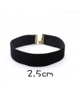 2019 moda czarny aksamitny choker naszyjnik lat 90-tych zwykły wstążka gotyckie okrągłe Burlesque rope chain komunikat biżuteria