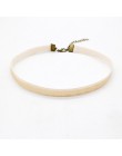 2019 moda czarny aksamitny choker naszyjnik lat 90-tych zwykły wstążka gotyckie okrągłe Burlesque rope chain komunikat biżuteria