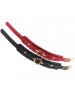 Harajuku Choker ze sztucznej skóry serce kołnierz Bondage Goth Choker kobiety pas naszyjnik punk Trendy Rock Sexy gotycka biżute