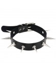 Gothic wzbogaconej punk kołnierz choker z kolce nity kobiety mężczyźni Emo Studded naszyjnik choker srebrny goth biżuteria