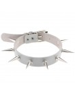 Gothic wzbogaconej punk kołnierz choker z kolce nity kobiety mężczyźni Emo Studded naszyjnik choker srebrny goth biżuteria