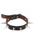 Gothic wzbogaconej punk kołnierz choker z kolce nity kobiety mężczyźni Emo Studded naszyjnik choker srebrny goth biżuteria