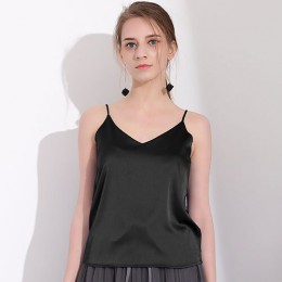 GAREMAY Sexy Silk Top kobiet szczupła Sexy koszulka bez rękawów kobiet podstawowe Camisole Halter Tank Top lato bluzki dla kobie