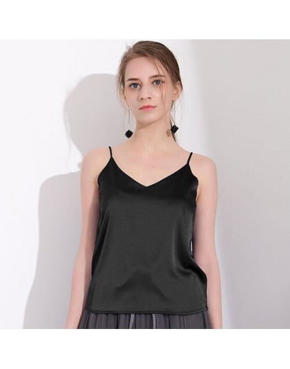 GAREMAY Sexy Silk Top kobiet szczupła Sexy koszulka bez rękawów kobiet podstawowe Camisole Halter Tank Top lato bluzki dla kobie