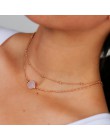 Tenande nowe mody serce kryształowe naszyjniki liść księżyc Choker naszyjniki wisiorki dla kobiet Beach Style oświadczenie biżut