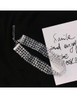 Gorący sprzedawanie Rhinestone Choker luksusowe kryształowy kamień naszyjnik brokat kołnierz Chocker moda naszyjnik długi łańcuc