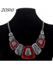 ZOSHI Collares naszyjnik kobiet emalia geometryczne naszyjniki i wisiorki w stylu Vintage złoty/srebrny Choker komunikat naszyjn