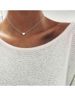 2018 nowy naszyjnik z małym serduszkiem dla kobiet krótki łańcuszek wisiorek w kształcie serca naszyjnik etniczny naszyjnik chok
