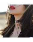 90 inspirowane Gothic Lolita Punk Choker naszyjnik czarny aksamitny zamsz koronki kwiat Steampunk momenty biżuteria oświadczenie