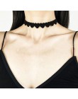 90 inspirowane Gothic Lolita Punk Choker naszyjnik czarny aksamitny zamsz koronki kwiat Steampunk momenty biżuteria oświadczenie