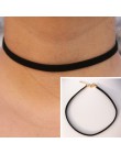 90 inspirowane Gothic Lolita Punk Choker naszyjnik czarny aksamitny zamsz koronki kwiat Steampunk momenty biżuteria oświadczenie