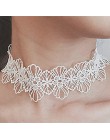 90 inspirowane Gothic Lolita Punk Choker naszyjnik czarny aksamitny zamsz koronki kwiat Steampunk momenty biżuteria oświadczenie