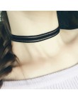 90 inspirowane Gothic Lolita Punk Choker naszyjnik czarny aksamitny zamsz koronki kwiat Steampunk momenty biżuteria oświadczenie