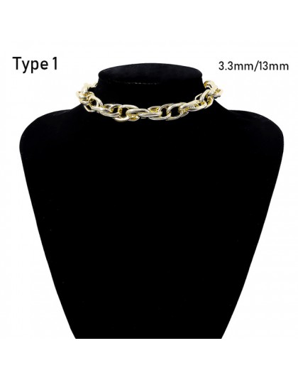 SHIXIN Punk przesadne metali ciężkich duży gruby choker łańcuszek naszyjnik kobiety Goth moda noc klub biżuteria kobiet choker C