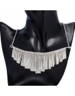 SHUANGR moda biżuteria kobiety oświadczenie naszyjniki i wisiorki Tassel Choker naszyjnik Bijoux Collier Femme Collares Mujer