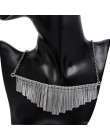 SHUANGR moda biżuteria kobiety oświadczenie naszyjniki i wisiorki Tassel Choker naszyjnik Bijoux Collier Femme Collares Mujer