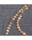 Sexy wielowarstwowe cekiny kryształ Rhinestone Tassel łańcuszek z wisiorkiem naszyjnik Choker kołnierz kobiety biżuteria 235641