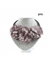 1 sztuk moda Bohemia tkaniny kwiat róży Choker naszyjnik w stylu Vintage kobiety oświadczenie naszyjnik