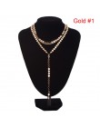 Sexy wielowarstwowe cekiny kryształ Rhinestone Tassel łańcuszek z wisiorkiem naszyjnik Choker kołnierz kobiety biżuteria 235641