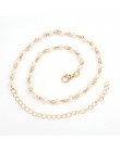 W stylu Vintage złoty kolor srebrny symulowane perły choker łańcuszek naszyjnik dla kobiet Party naszyjnik obroża moda biżuteria