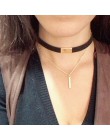 2019 nowy czarny aksamitny choker naszyjnik pasek liny łańcuch pasek kwadratowy taśmy choker kobiet kołnierz mujer collier femme