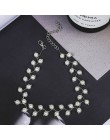 2018 Trendy elegancja oświadczenie naszyjnik z amuletem symulowane Pearl koraliki Choker naszyjnik dla kobiet Kolye Collier Femm