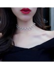 2018 Trendy elegancja oświadczenie naszyjnik z amuletem symulowane Pearl koraliki Choker naszyjnik dla kobiet Kolye Collier Femm