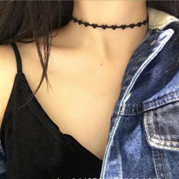 Serce Chokers moda Gothic Hollow czarne zamszowe koktajl fałszywy kołnierz chokers naszyjniki dla kobiet Bijoux 2018 Chokers