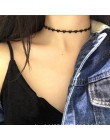 Serce Chokers moda Gothic Hollow czarne zamszowe koktajl fałszywy kołnierz chokers naszyjniki dla kobiet Bijoux 2018 Chokers