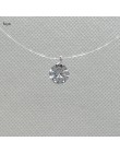 Moda przezroczysta żyłka wędkarska naszyjnik kobiety choker niewidzialny łańcuch choker z kryształem strasem naszyjnik wisiorek 
