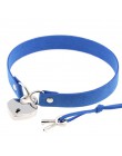 Sztuczna skóra naszyjnik Choker serce choker kołnierz czarny Choker punk prezent dla niej moda akcesoria