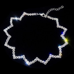 2018 nowości najgorętsze moda Collares Collier momenty list W kształt fali kryształowy łańcuch Chokers naszyjniki dla kobiet biż