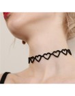 Nowe czarne skórzane Love Heart Choker naszyjniki 2017 moda w stylu gotyckim biżuteria dla kobiet dziewczyn 3 rodzaje serce