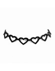 Nowe czarne skórzane Love Heart Choker naszyjniki 2017 moda w stylu gotyckim biżuteria dla kobiet dziewczyn 3 rodzaje serce