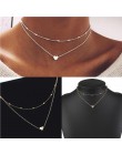 Moda wielowarstwowa koraliki łańcuch klub Casual naszyjnik itp łańcuch Link wisiorek Party serca ulicy Alloy Choker prezent nasz