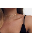 Nowy czeski małe gwiazdy wisiorek choker damski kobiet złoty/srebrny kolor krótki łańcuszek Collares naszyjnik biżuteria prezent