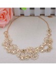 W stylu Vintage Collier Femme wielowarstwowe hollow kwiaty liście naszyjniki moda złoty naszyjnik typu choker naszyjnik dla kobi