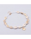 naszyjnik muszelki Czeski naturalny Sea Shell Cowrie naszyjnik dla kobiet Choker liny łańcuch srebrny powłoki złota Ocean naszyj