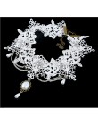 Imitacja pereł White koronkowy choker naszyjniki biżuteria dla nowożeńców kobiety ślub tatuaż Tassel w stylu Punk koronki wisior