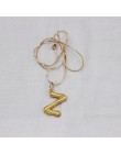 Nowy mały zawieszka w kształcie litery złoty łańcuch dynda naszyjnik dobrej jakości komunikat Choker obroża naszyjnik 111