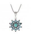 ZOSHI kolorowe Rhinestone kwiat naszyjniki modny kryształ damski biżuteria urok srebrny choker łańcuszek duża efektowna kolia na
