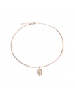 2018 boho hawajska na morze naszyjnik z muszelek Choker biżuteria czeski plaża Tassel naszyjnik Shell złoty łańcuch dla kobiet k