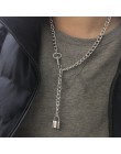 2019 Punk Rock mężczyźni kobiety ze stali nierdzewnej blokada wisiorek Choker Unisex gotycki naszyjnik