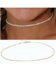 Błyszczące gwiazdy ślubna dla nowożeńców kryształ stretch rhinestone choker elegancka elastyczna moda naszyjnik dla kobiet biżut