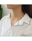 INZATT prawdziwe 925 Sterling Silver minimalistyczny geometryczne jasne dysk Choker naszyjnik dla kobiet mody Trendy biżuteria c