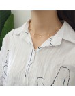 INZATT prawdziwe 925 Sterling Silver minimalistyczny geometryczne jasne dysk Choker naszyjnik dla kobiet mody Trendy biżuteria c